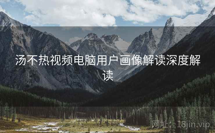 汤不热视频电脑用户画像解读深度解读