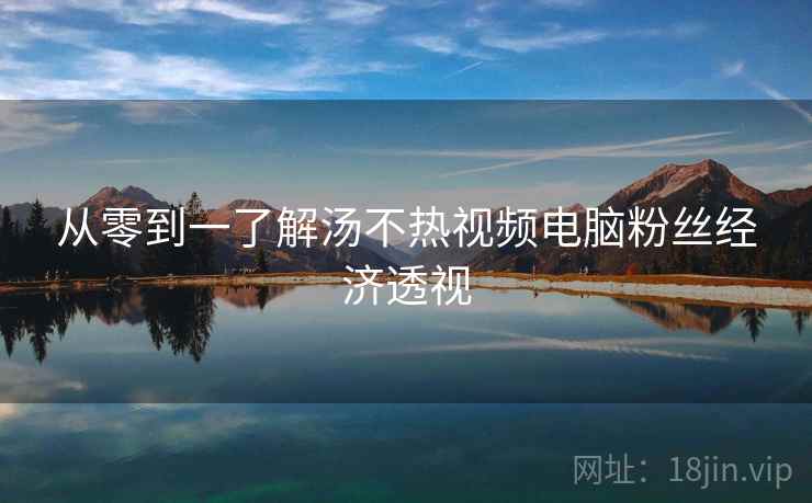 从零到一了解汤不热视频电脑粉丝经济透视
